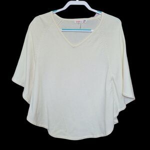 Umgee Cream poncho cut sweater